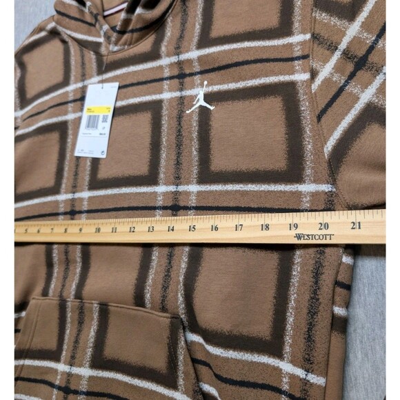 NWT Mens Nike Air Jordan Essentials Fleece Pullover Hoodie Brown Size SM $88 - Picture 7 of 8